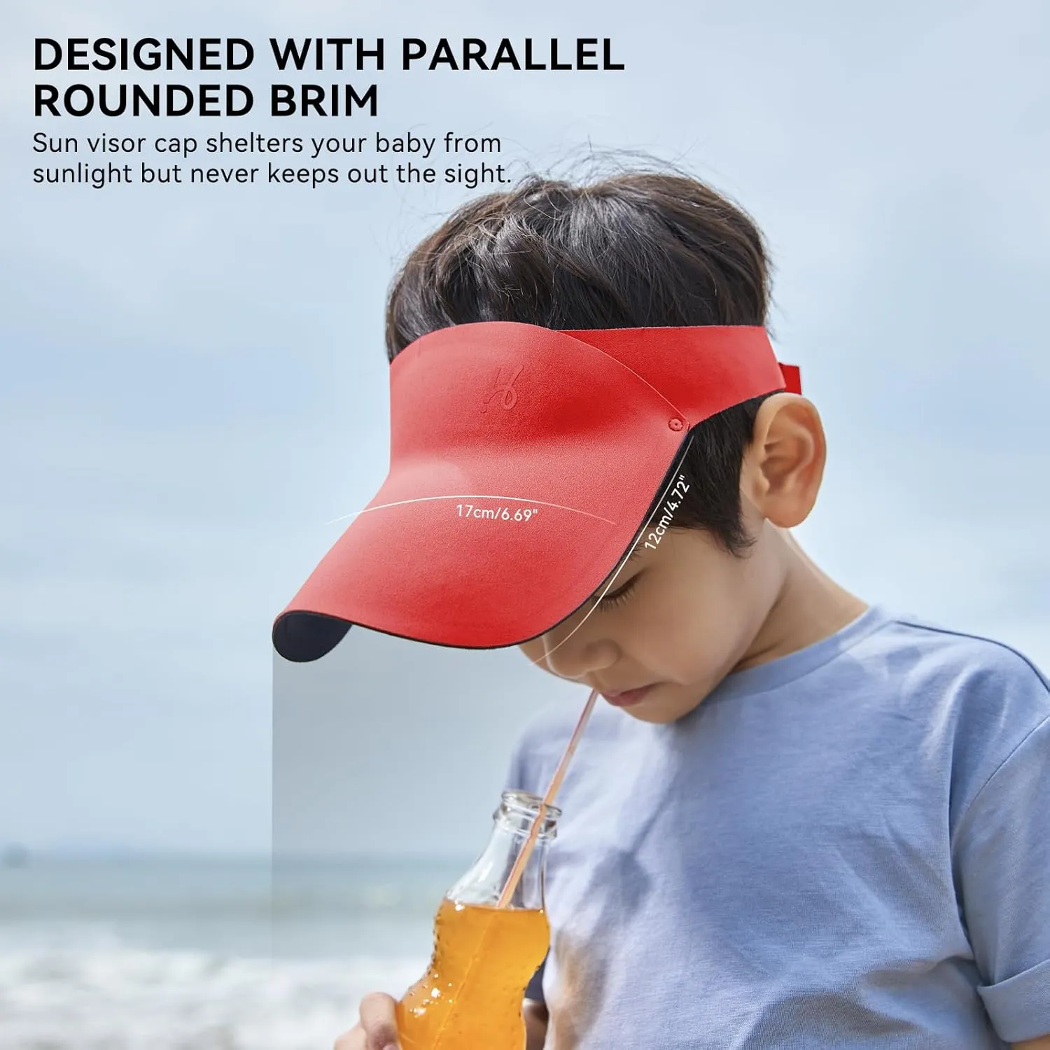 Sun Visor Hat for Toddler UPF53  Packable Lightweight Kids Sport Cap Sun Protection Hats for Girls Boys