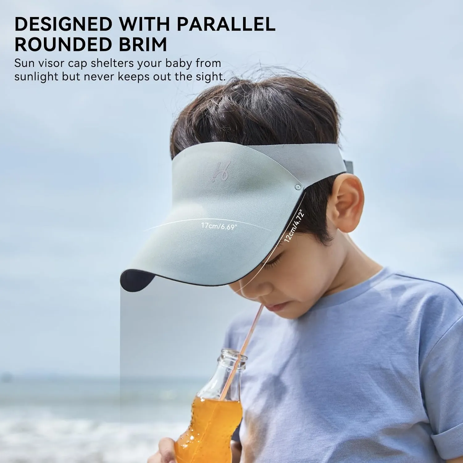 Sun Visor Hat for Toddler UPF53  Packable Lightweight Kids Sport Cap Sun Protection Hats for Girls Boys