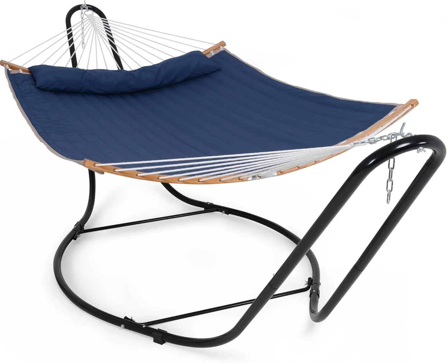 SUNCREAT Hammocks Free Standing Hammock for Outside, Heavy Duty Stand Alone Hammock for Backyard, Patio, Garden, Patent Pending, Navy Blue
