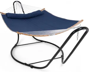 SUNCREAT Hammocks Free Standing Hammock for Outside, Heavy Duty Stand Alone Hammock for Backyard, Patio, Garden, Patent Pending, Navy Blue