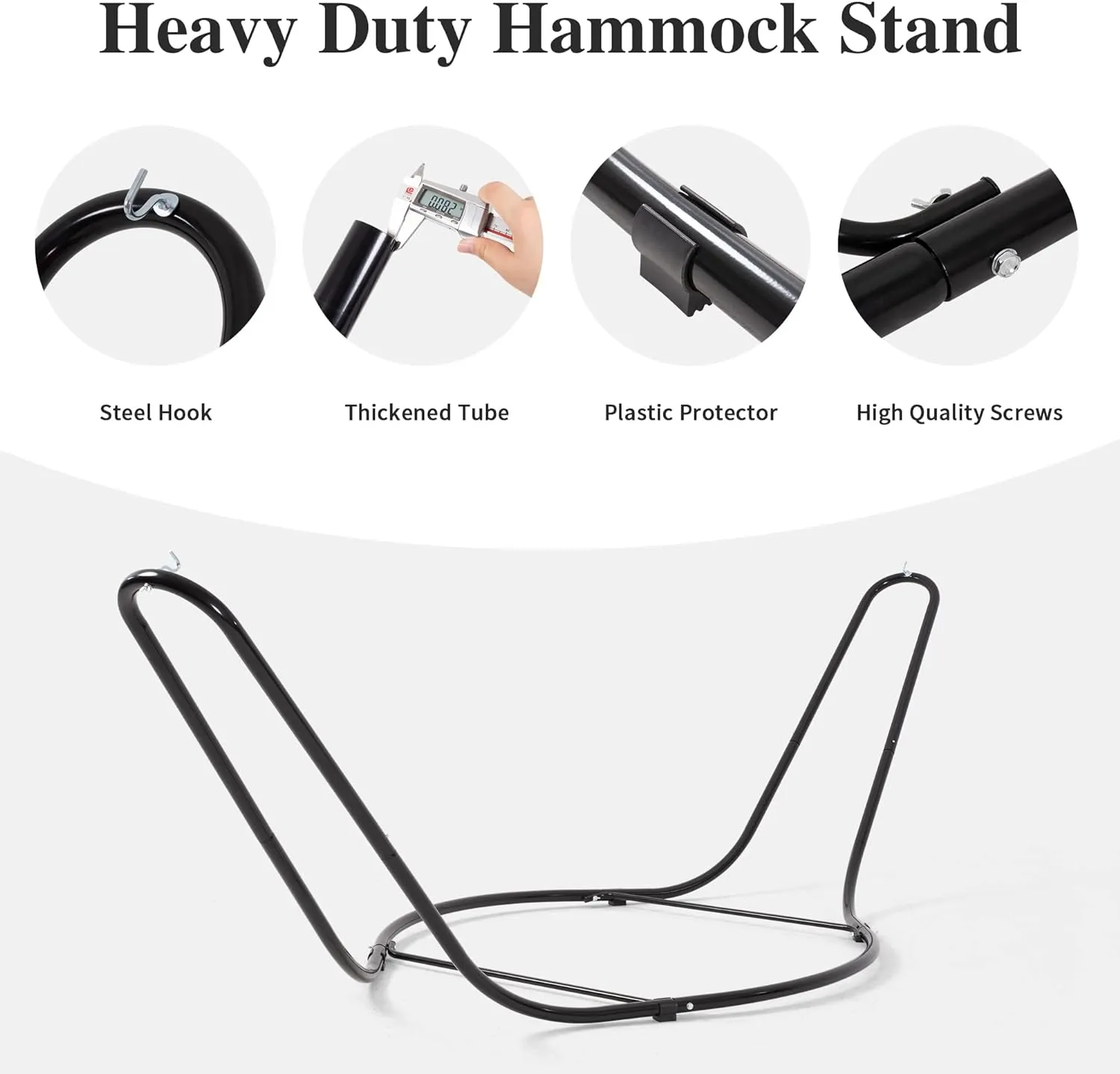SUNCREAT Hammocks Free Standing Hammock for Outside, Heavy Duty Stand Alone Hammock for Backyard, Patio, Garden, Patent Pending, Navy Blue