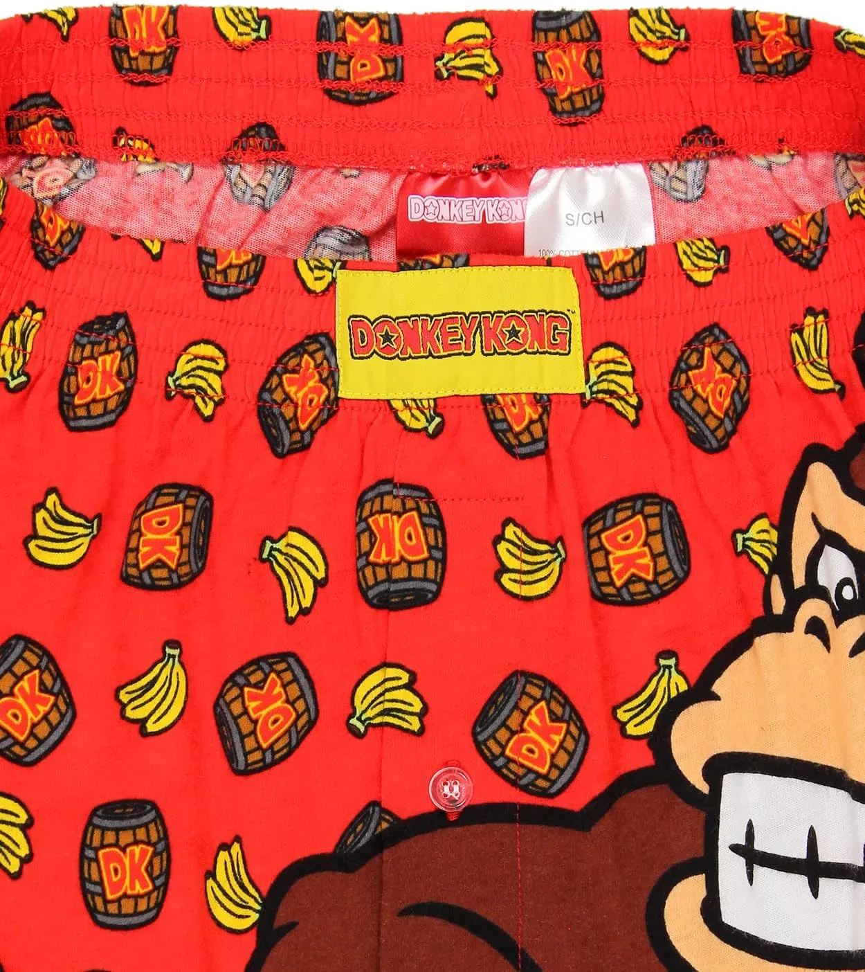Super Mario Brothers Men's Button Fly Boxer Lounge Shorts