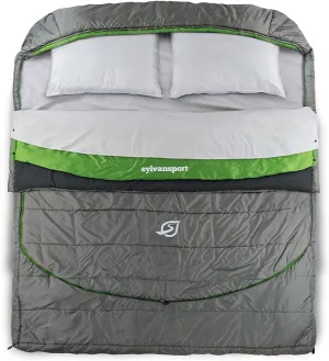 SylvanSport Cloud Layer Sleeping Bag for Adults - Adjustable Layers for 3-4 Season use - Integrated Cotton Sheet