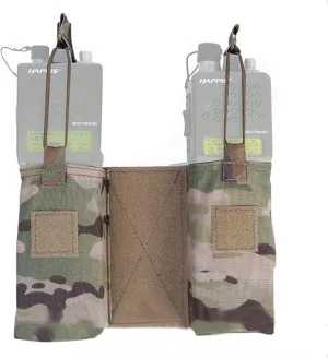 Tactical MOLLE JPC MBITR Radio Pouch Set Utility Military Double Sub Bag