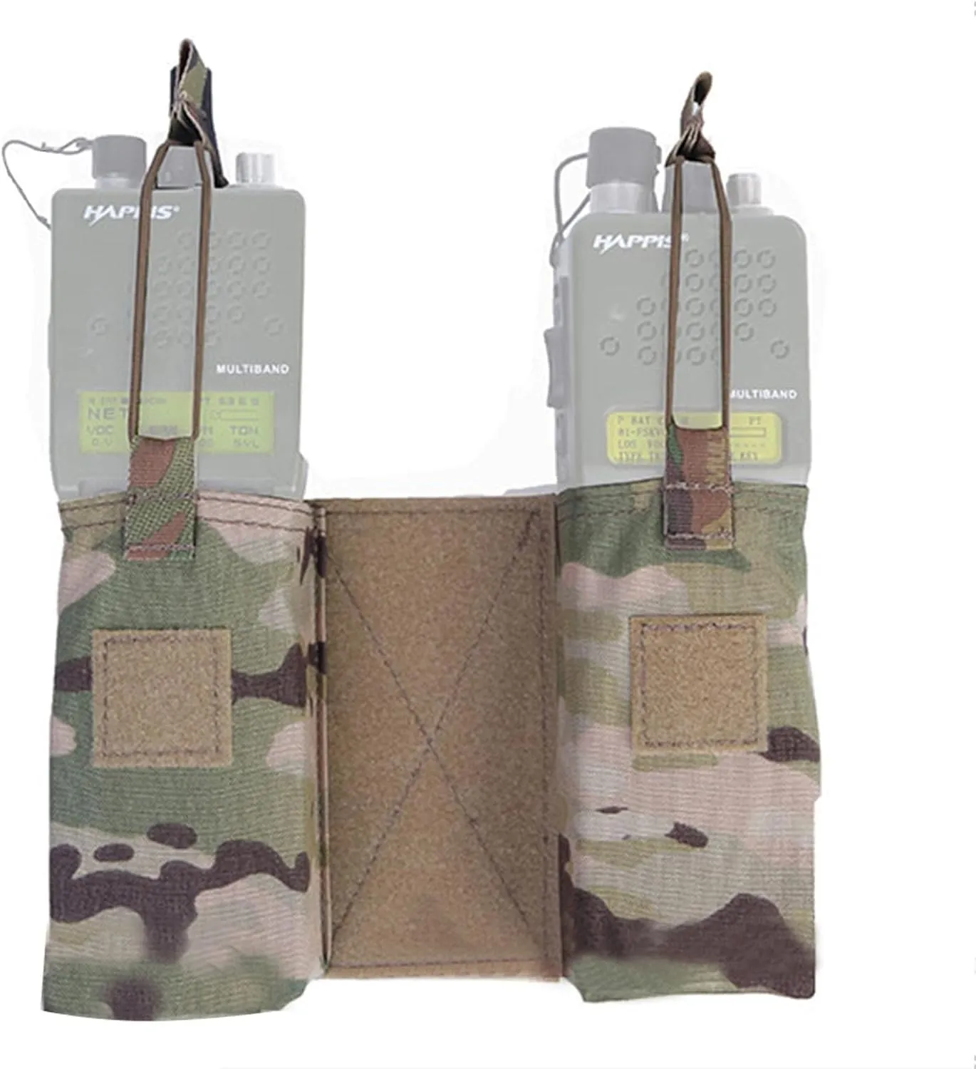 Tactical MOLLE JPC MBITR Radio Pouch Set Utility Military Double Sub Bag