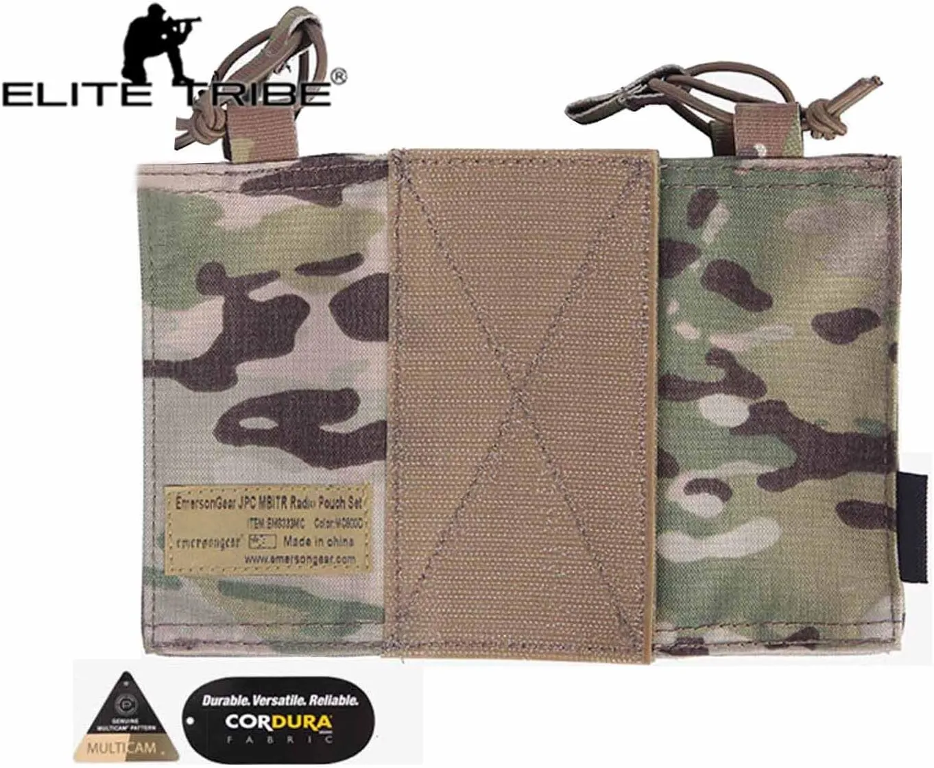 Tactical MOLLE JPC MBITR Radio Pouch Set Utility Military Double Sub Bag