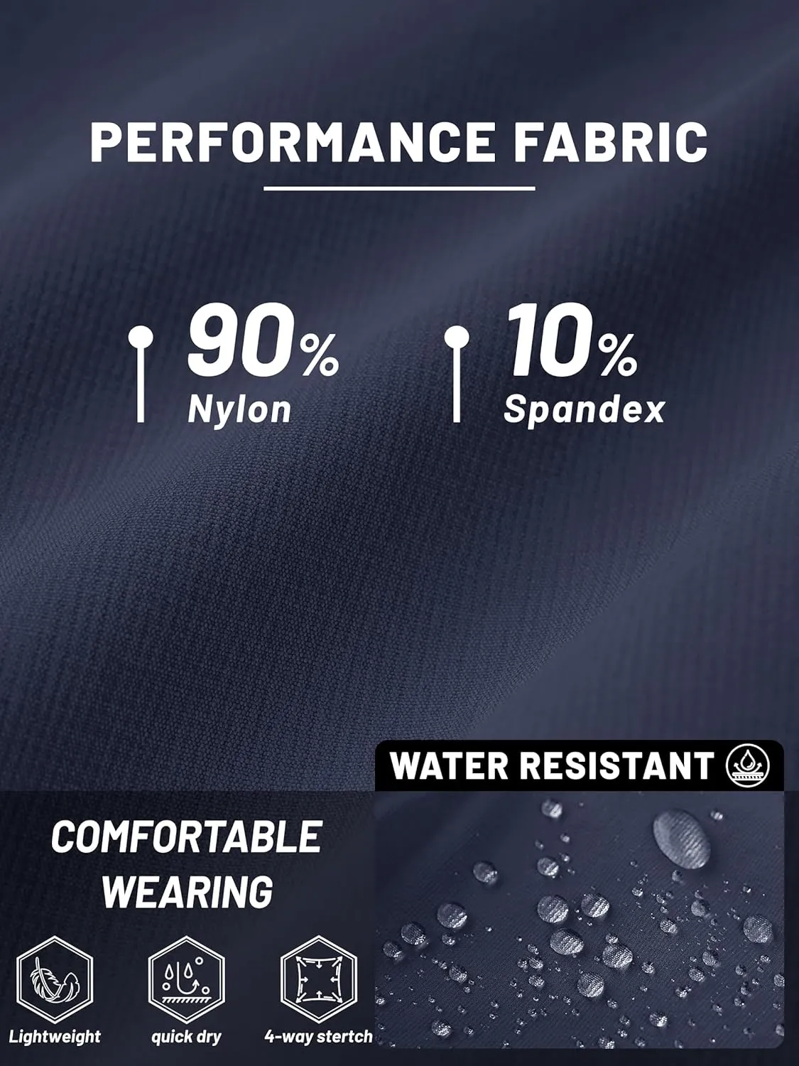 TACVASEN Men's Hiking Pants Lightweight Quick Dry Ripstop Water Resistant Stretchy Work Pants for Climbing Travel Casual