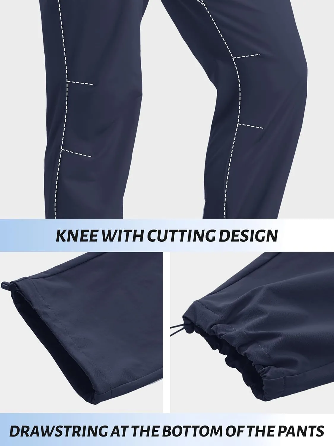 TACVASEN Men's Hiking Pants Lightweight Quick Dry Ripstop Water Resistant Stretchy Work Pants for Climbing Travel Casual