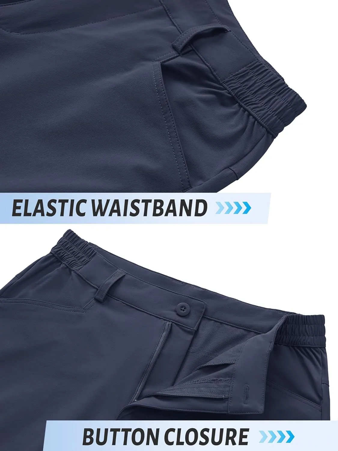 TACVASEN Men's Hiking Pants Lightweight Quick Dry Ripstop Water Resistant Stretchy Work Pants for Climbing Travel Casual