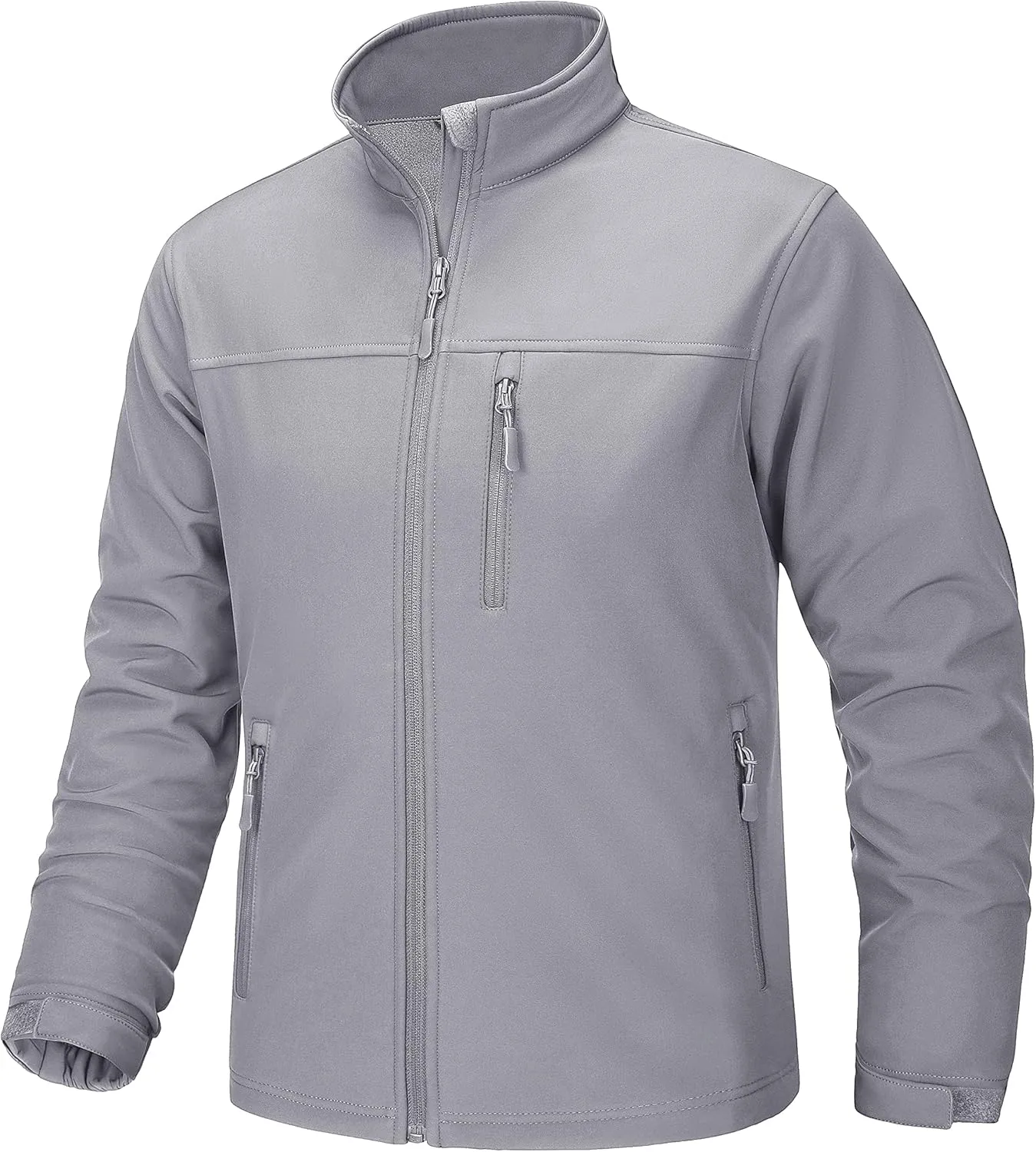 TACVASEN Men's Lightweight Softshell Jacket Fleece Lined Waterproof Tactical Soft Shell Rain Coats Windbreaker Outdoor