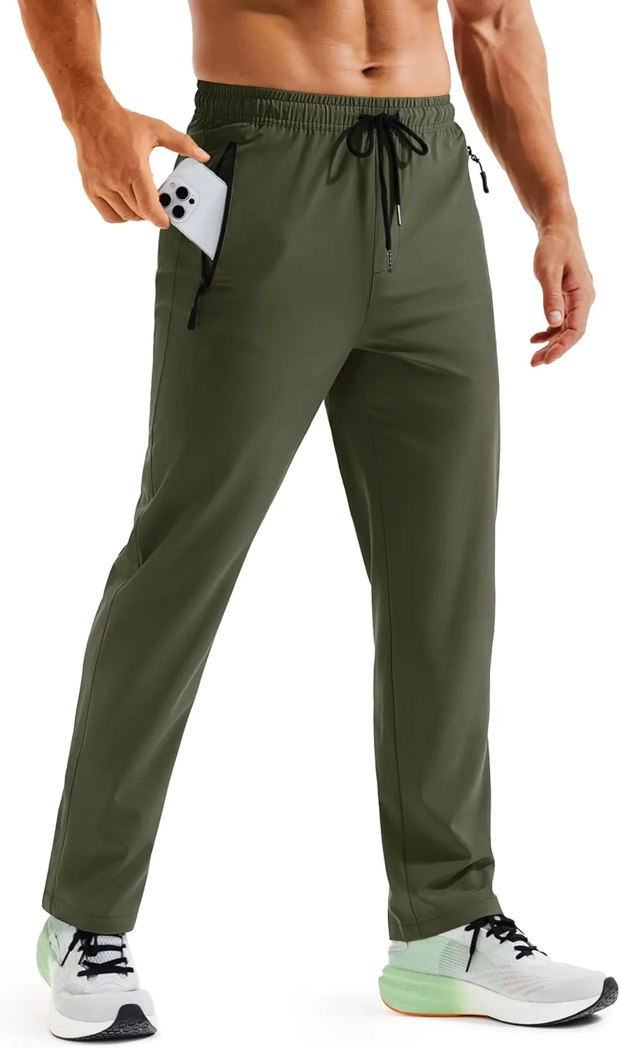 TACVASEN Mens Lighweight Hiking Pants Athletic Casual Quick Dry Stretch Water Resistant Joggers with Pockets Workout Gym