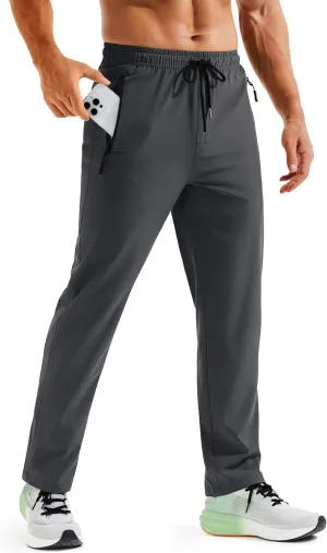 TACVASEN Mens Lighweight Hiking Pants Athletic Casual Quick Dry Stretch Water Resistant Joggers with Pockets Workout Gym