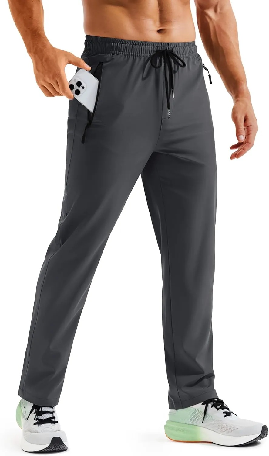 TACVASEN Mens Lighweight Hiking Pants Athletic Casual Quick Dry Stretch Water Resistant Joggers with Pockets Workout Gym