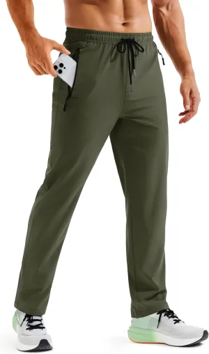 TACVASEN Mens Lighweight Hiking Pants Athletic Casual Quick Dry Stretch Water Resistant Joggers with Pockets Workout Gym