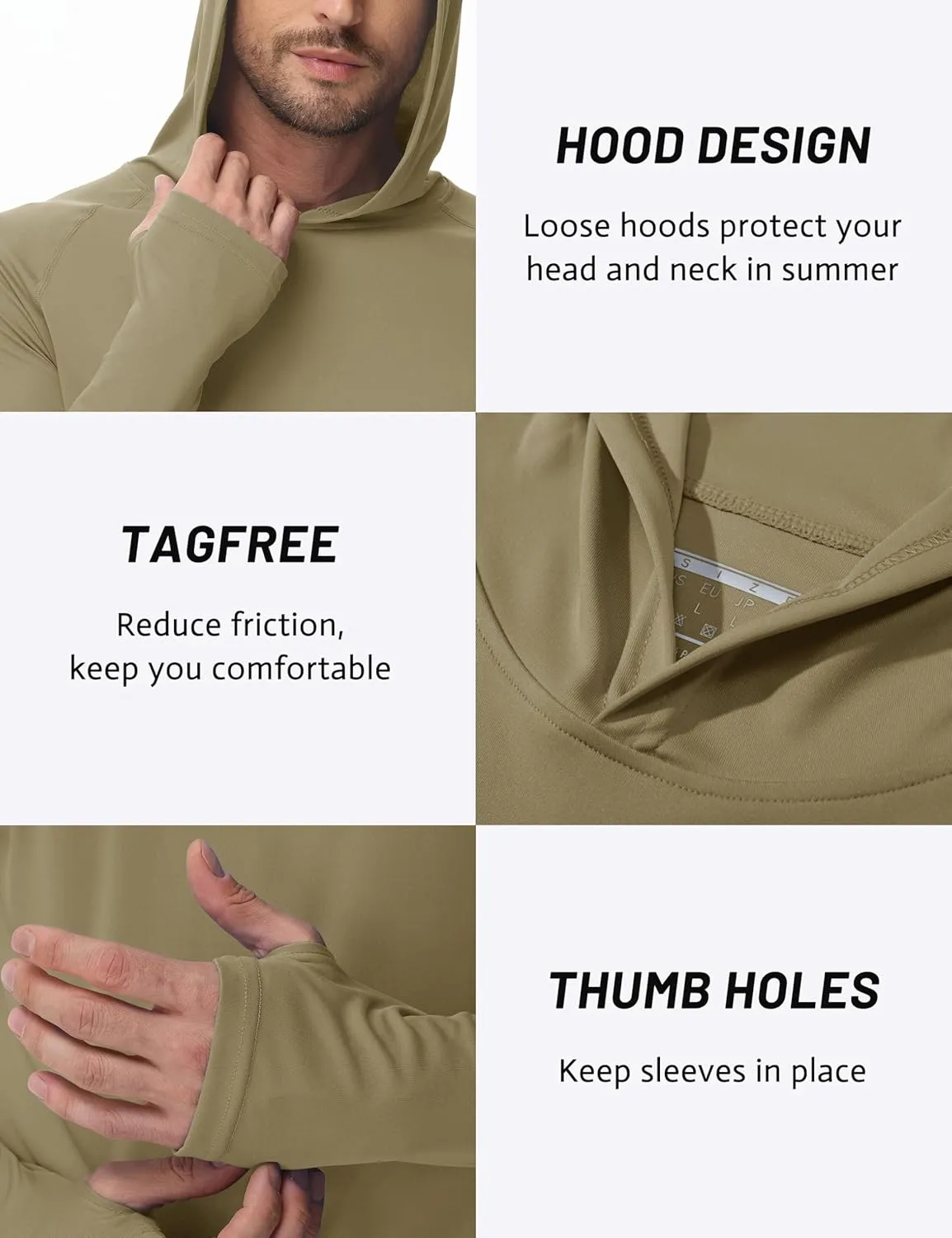 TACVASEN Men’s Sun Protection Shirts UPF 50  Rash Guard for Men Long Sleeve Lightweight SPF UV Hoodie Swimming Hiking