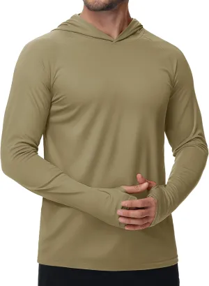 TACVASEN Men’s Sun Protection Shirts UPF 50  Rash Guard for Men Long Sleeve Lightweight SPF UV Hoodie Swimming Hiking