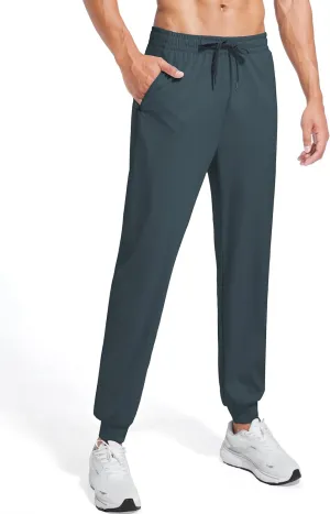Tall Mens Joggers 32/34/36/38 Inseam Extra Long Sweatpants with 3 Zipper Pockets Lightweight Athletic Pants