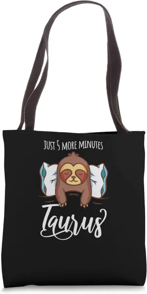 Taurus Facts Astrology Sarcastic Sloth Coma Zodiac Sign Tote Bag