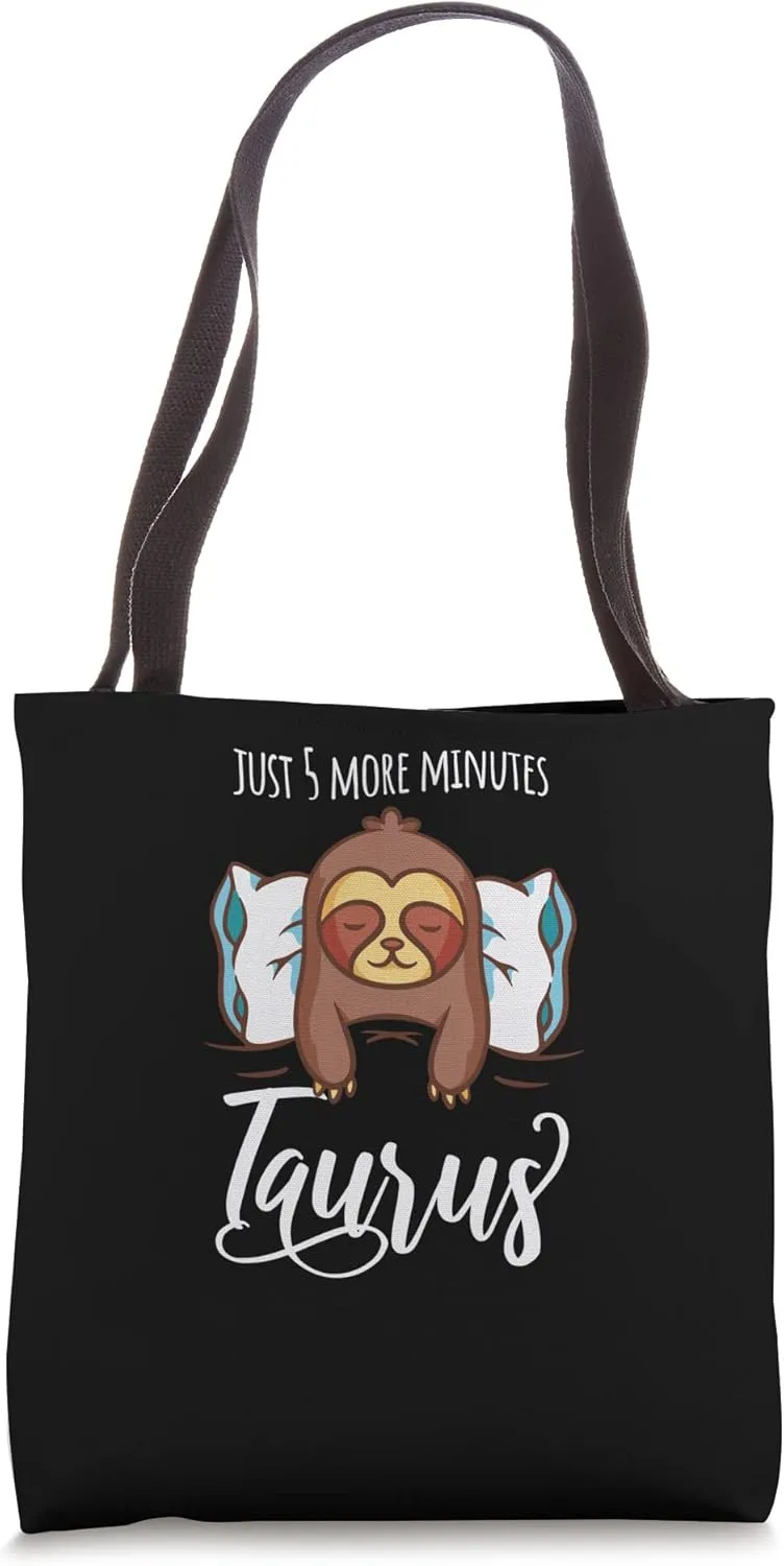 Taurus Facts Astrology Sarcastic Sloth Coma Zodiac Sign Tote Bag