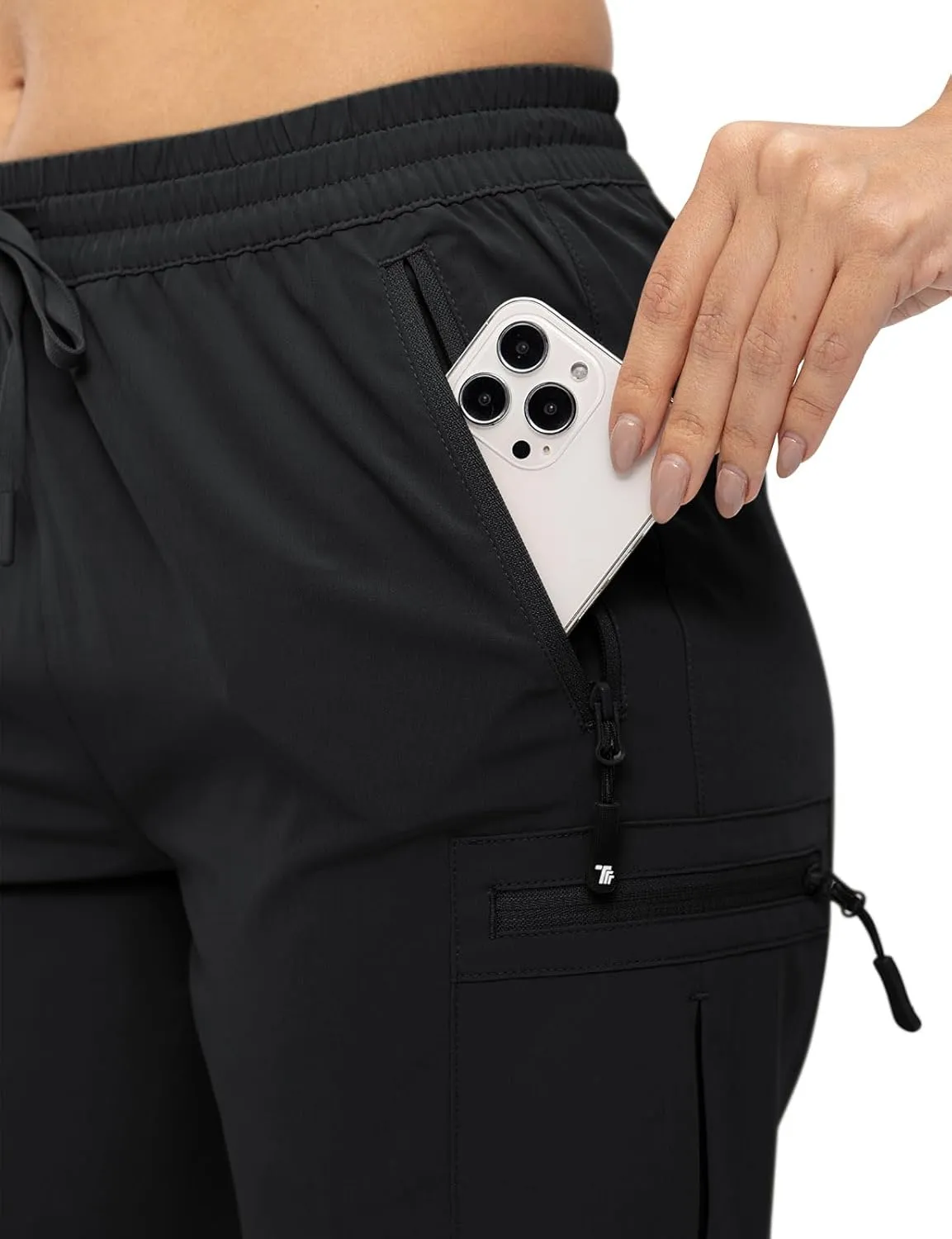 TBMPOY Women's Hiking Cargo Shorts Lightweight Quick Dry Athletic Summer Shorts Golf Travel Camping with Zipper Pockets
