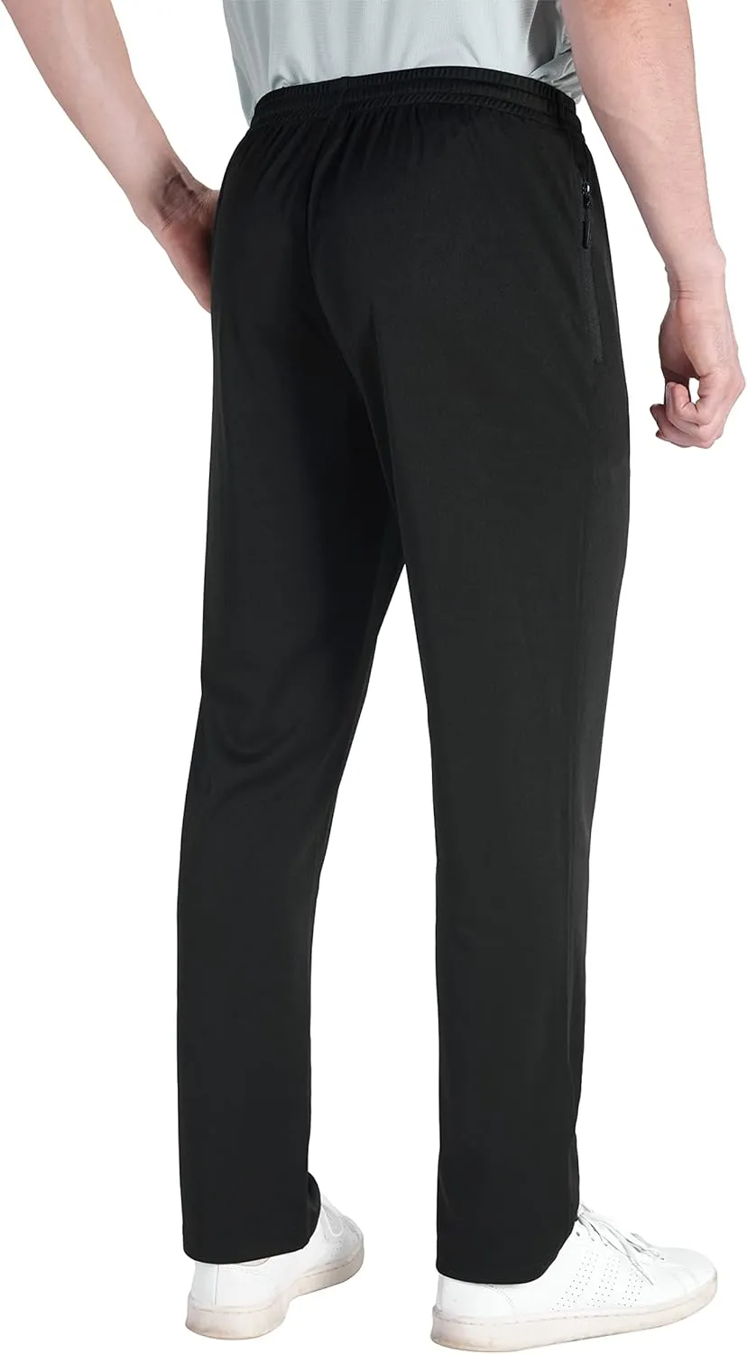 TRAILSIDE SUPPLY CO. Mens Lightweight Track Pants,Stretchy Pants with Zipper Pockets