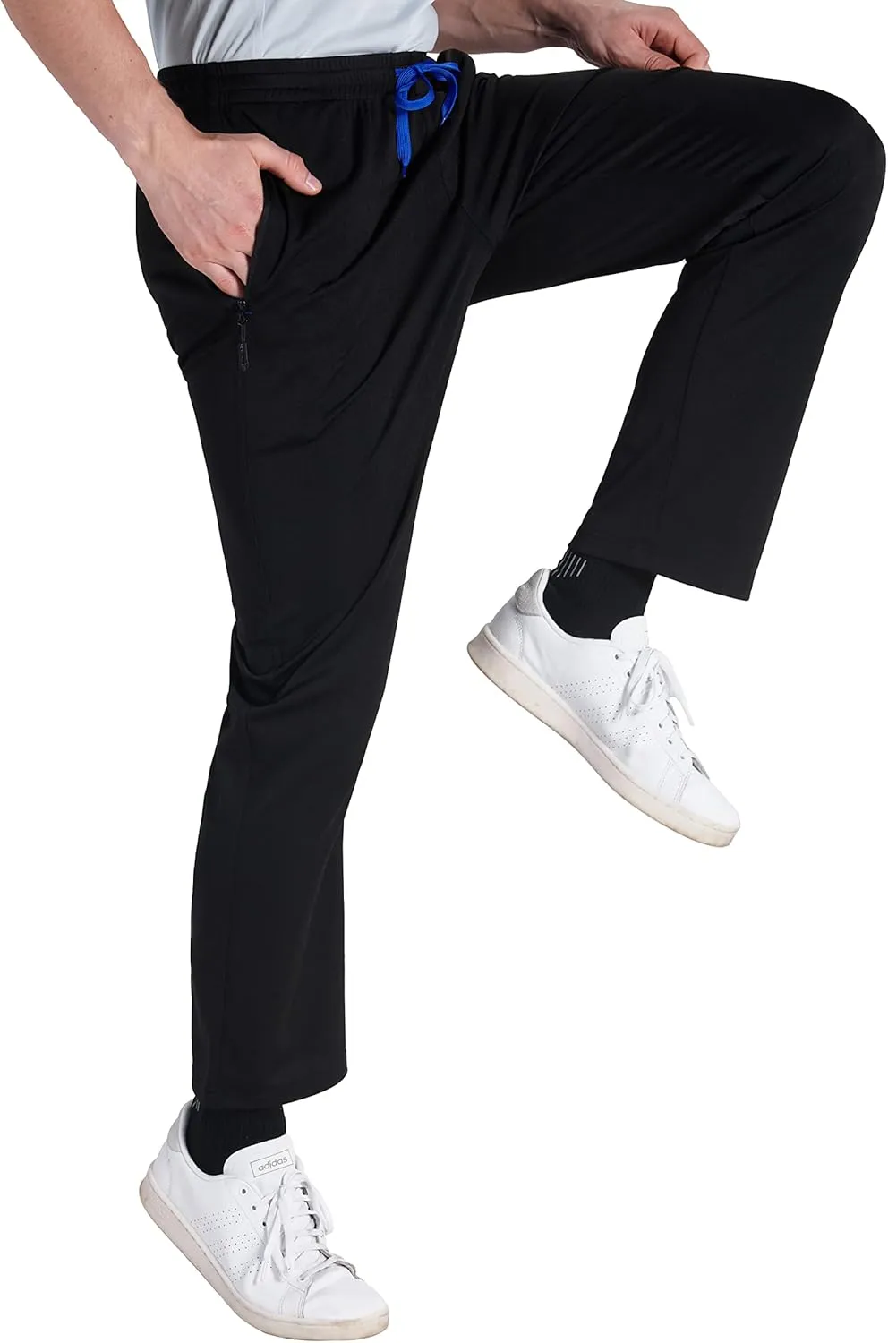 TRAILSIDE SUPPLY CO. Mens Lightweight Track Pants,Stretchy Pants with Zipper Pockets