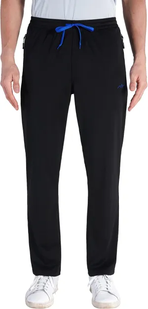 TRAILSIDE SUPPLY CO. Mens Lightweight Track Pants,Stretchy Pants with Zipper Pockets
