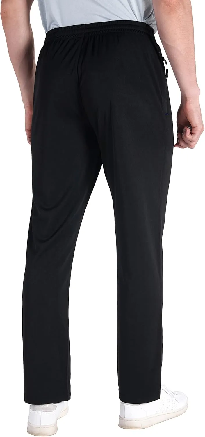 TRAILSIDE SUPPLY CO. Mens Lightweight Track Pants,Stretchy Pants with Zipper Pockets