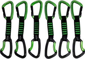Trango Reaction Quickdraws - 6 Pack of Lightweight and Durable Quick Draws for Sport Climbing, 12cm