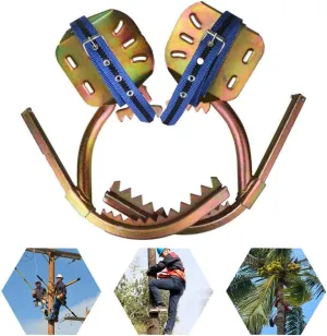 Tree Climbing Gear, Tree Climbing Tool, Adjustable Tree Climbing Spikes for Climbing Hunting Observation Picking Fruit,250model