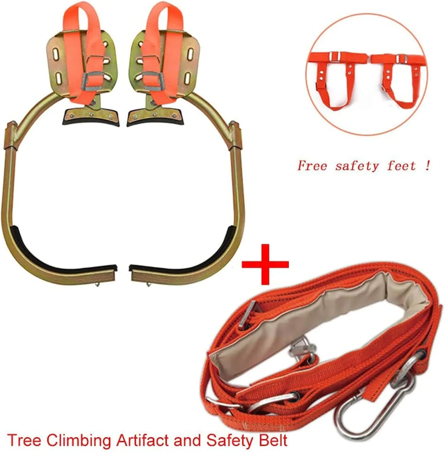 Tree Climbing Tool, Tree Climbing Spike Set, Non-Slip Climbing Tree Spikes, Safety Belt Adjustable Rope Rescue Belt for Cutting Trees and Fruit Picking(Size:Model 550)