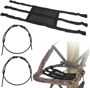 Tree Stand Seat Replacement Set, Replacement Tree Stand Cables and Adjustable Tree Stand Seat Accessories for Hunting for Climbing Treestands Ladder Stainless Steel Climbing Treestand Cables