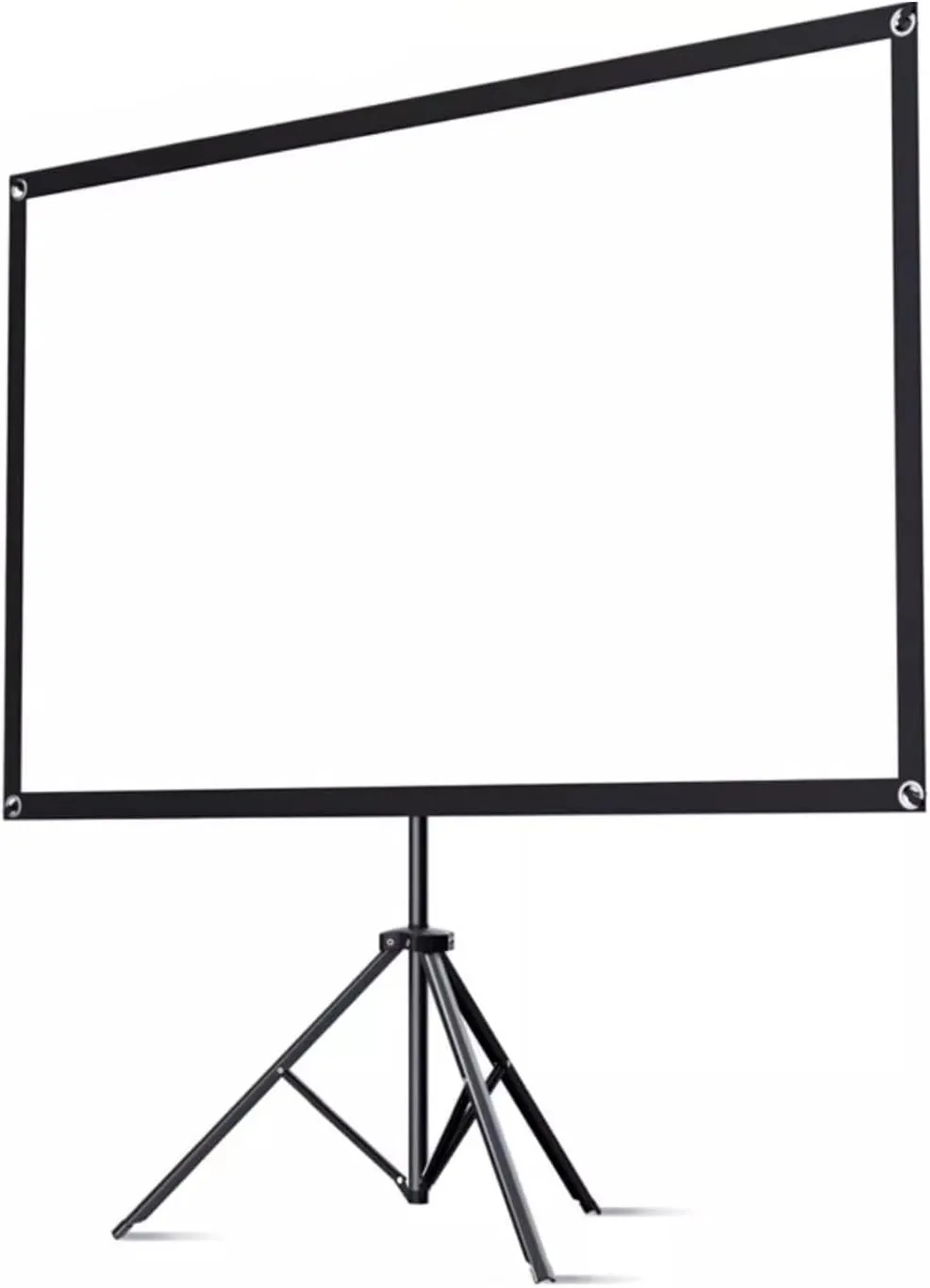 Tripod Projector Screen with Stand, 60/72Inch Portable Projection Screen, Adjustable Screen Height, for Projector Indoor Outdoor for Movie, Home Cinema, Gaming, Office-72 ()