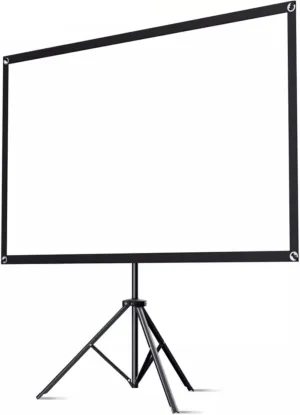 Tripod Projector Screen with Stand, 60/72Inch Portable Projection Screen, Adjustable Screen Height, for Projector Indoor Outdoor for Movie, Home Cinema, Gaming, Office-72 ()