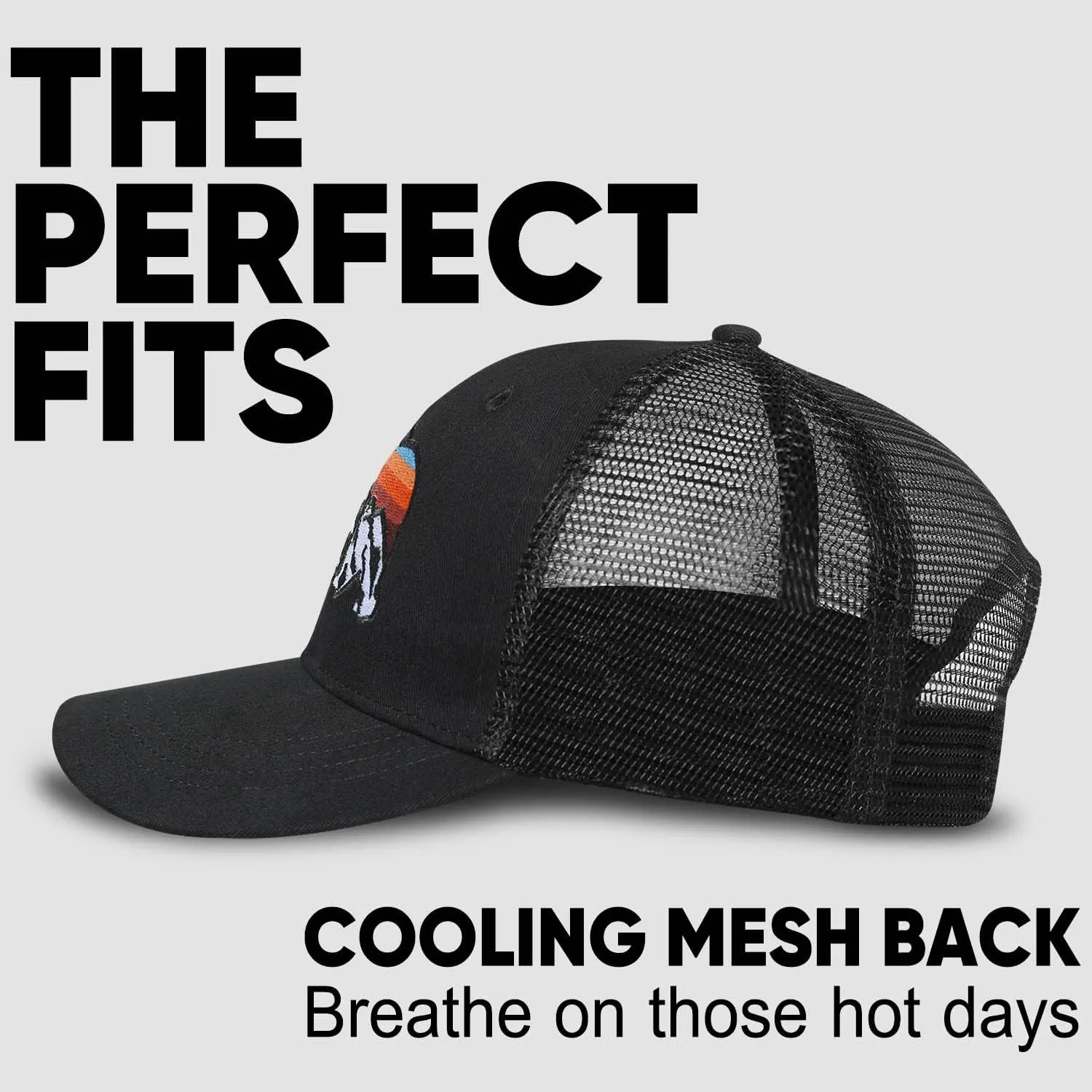 Trucker Hat for Men and Women - Outdoors Snapback Hats for Hiking, Climbing, Fishing, Outdoor Adventure