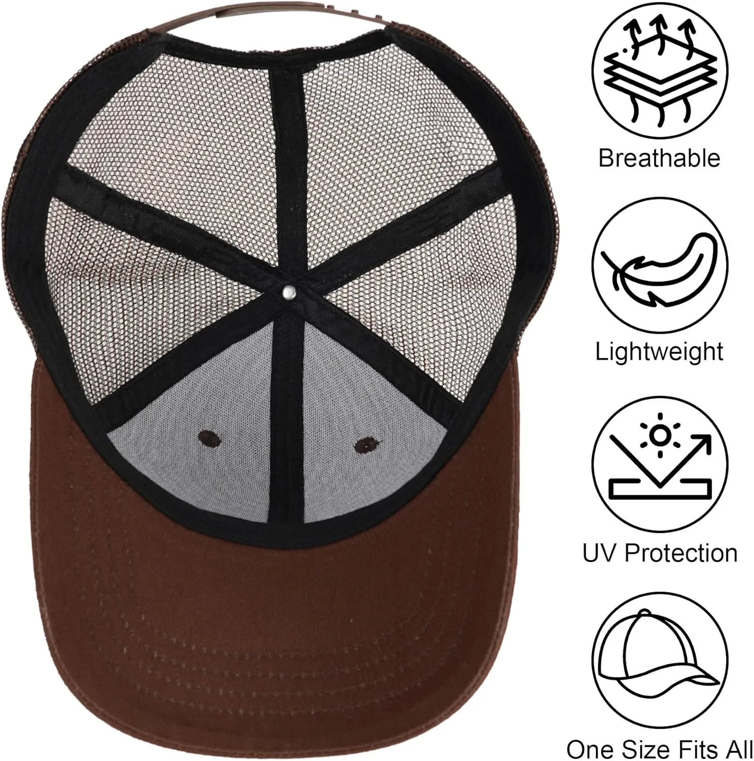 Trucker Hat for Men and Women - Outdoors Snapback Hats for Hiking, Climbing, Fishing, Outdoor Adventure