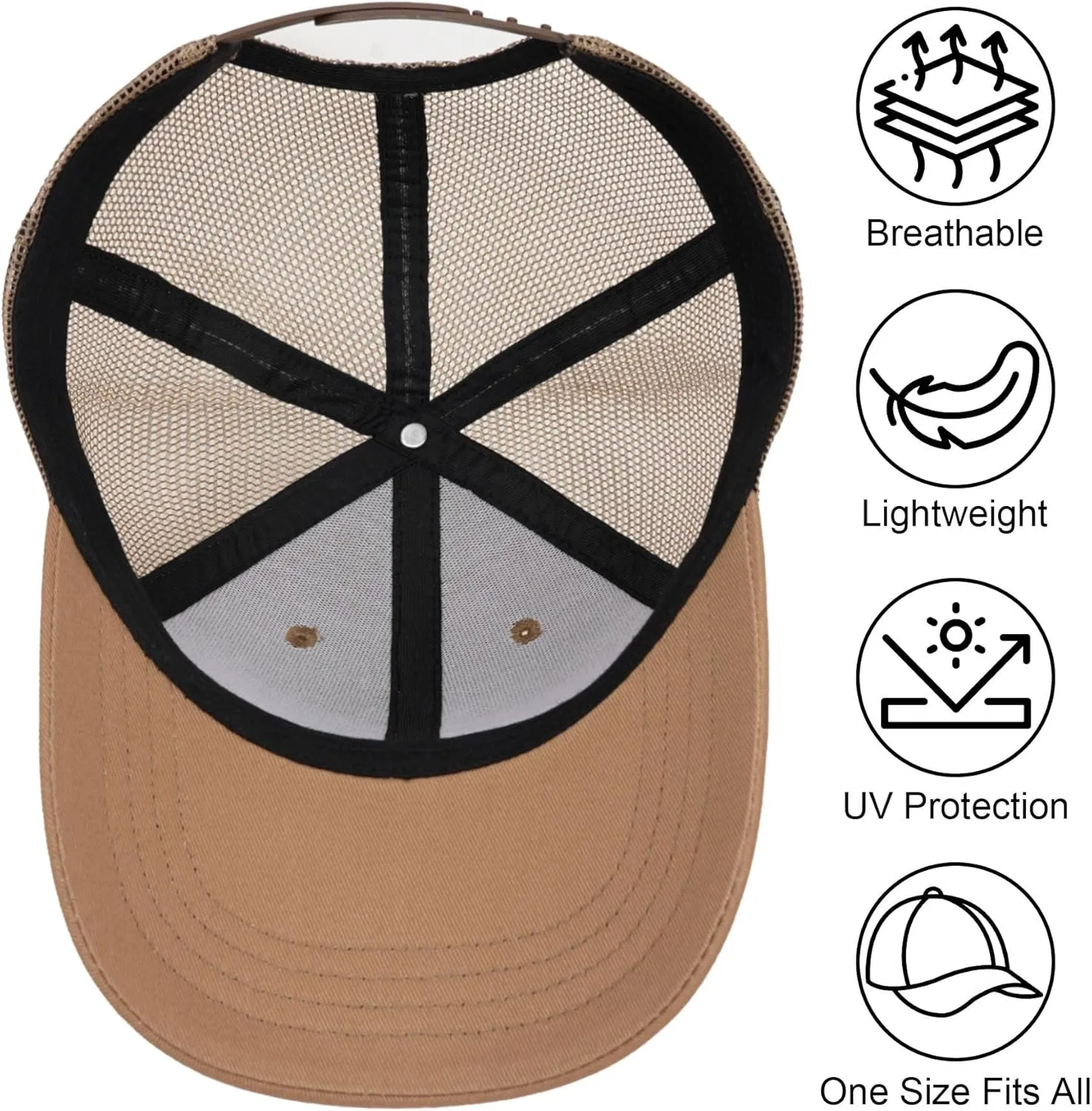 Trucker Hat for Men and Women - Outdoors Snapback Hats for Hiking, Climbing, Fishing, Outdoor Adventure