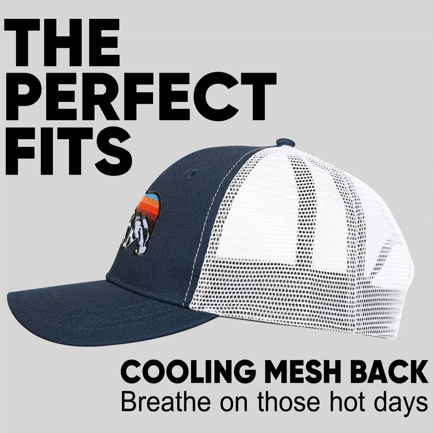 Trucker Hat for Men and Women - Outdoors Snapback Hats for Hiking, Climbing, Fishing, Outdoor Adventure