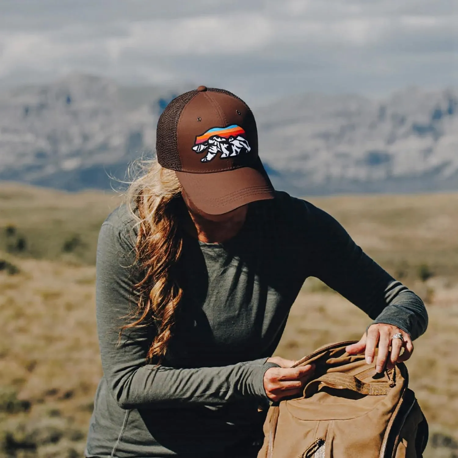 Trucker Hat for Men and Women - Outdoors Snapback Hats for Hiking, Climbing, Fishing, Outdoor Adventure