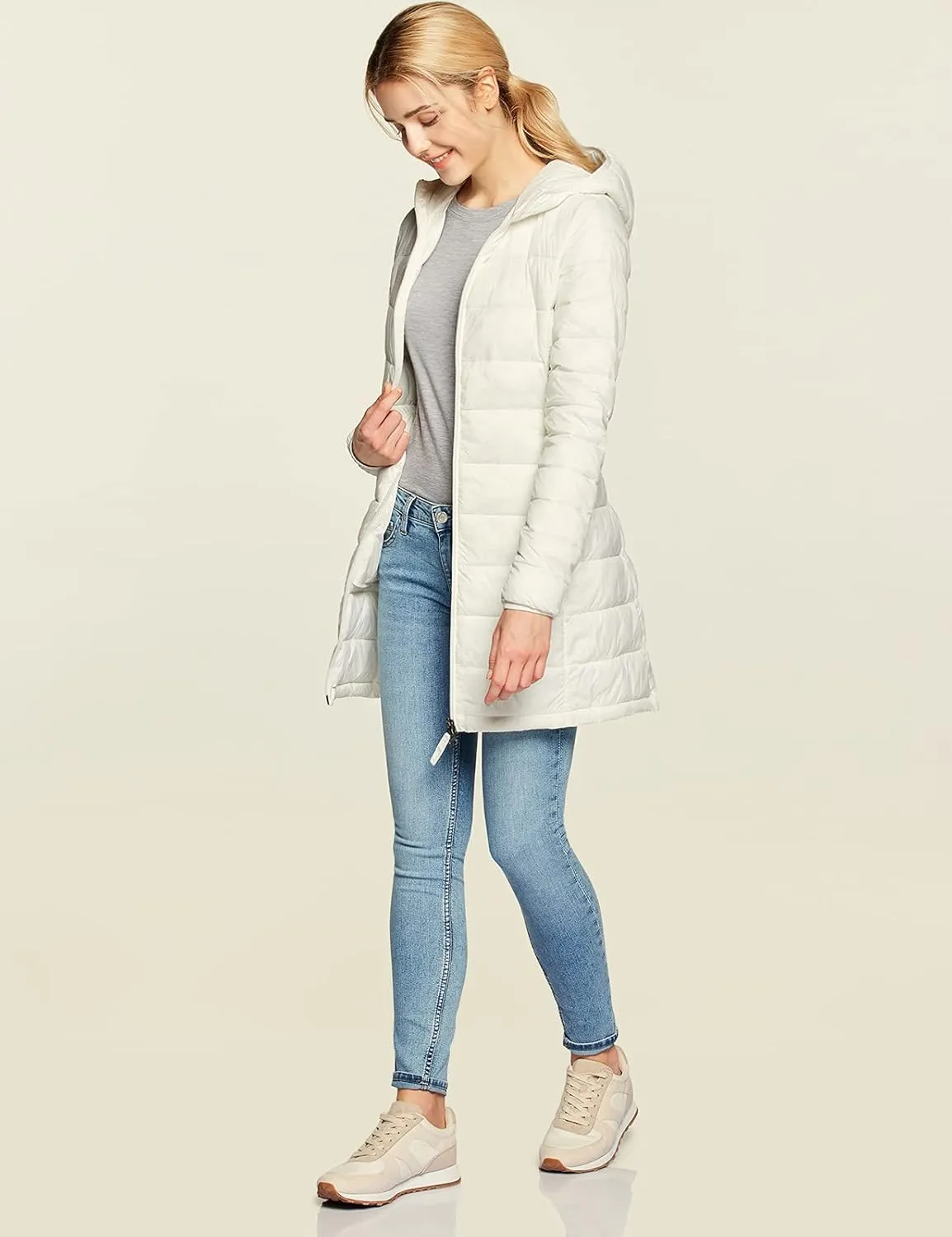 TSLA Women's Lightweight Packable Accent Puffer Jacket, Water-Resistant Winter Coat