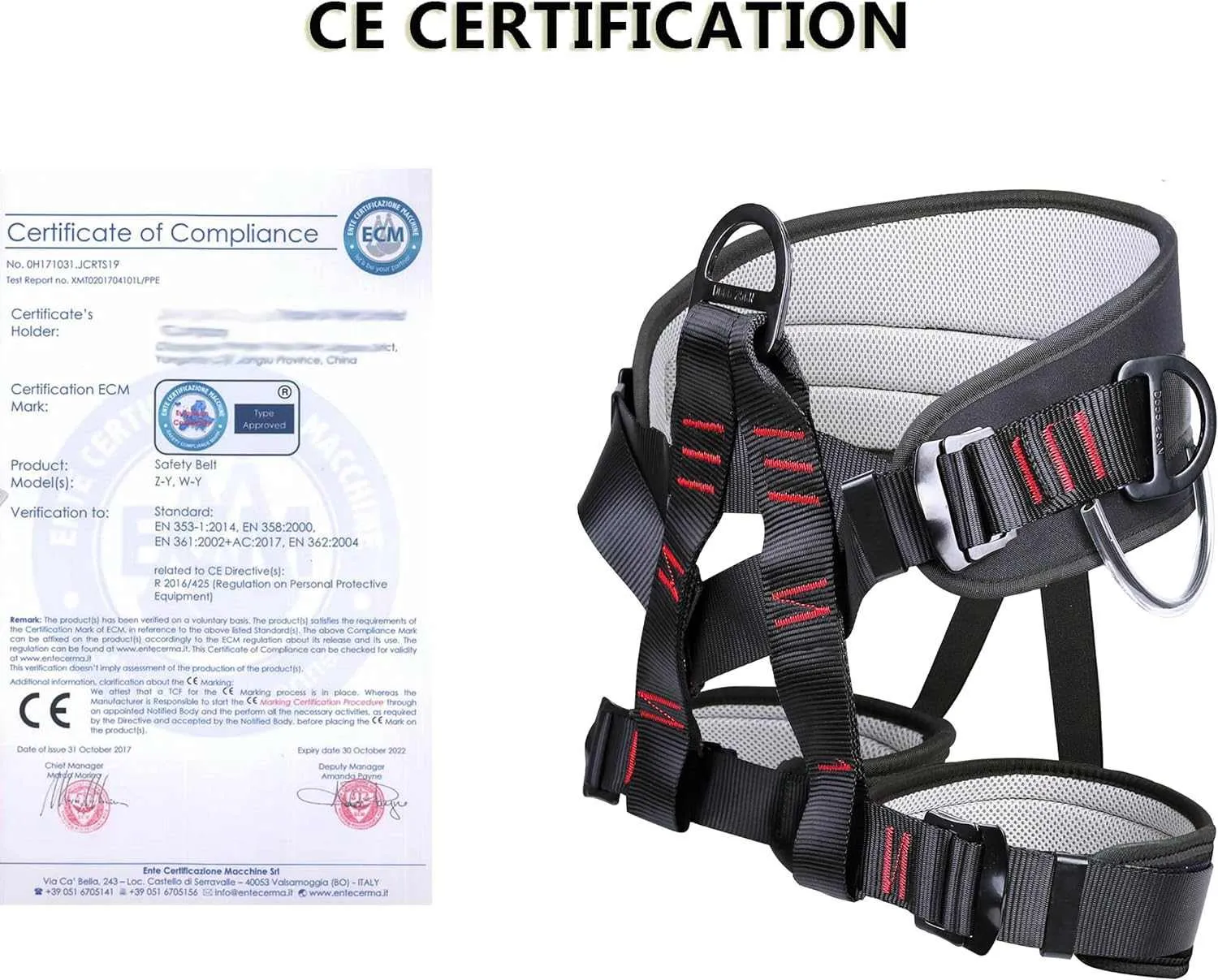 Ttechouter Adjustable Thickness Climbing Harness
