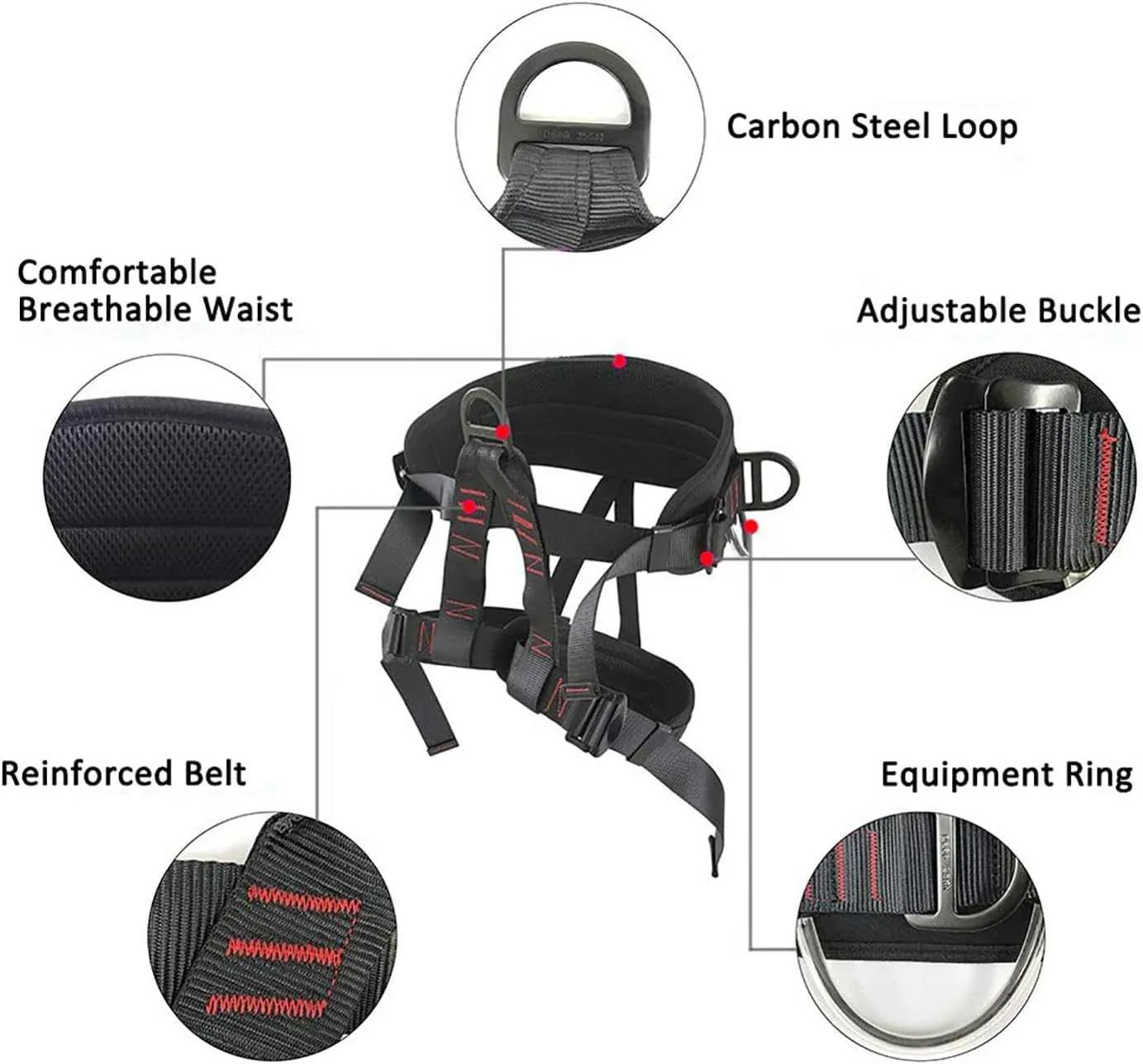 Ttechouter Adjustable Thickness Climbing Harness