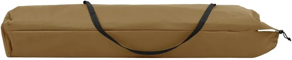 Two Person Folding Sun Lounger Taupe Steel,Versatile Double Camping Cot for Outdoor Adventures: Unrivaled Comfort and Durability, 1