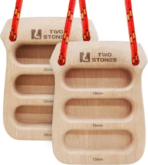 TWO STONES Portable Hangrboard Rock Climbing | Lightweight Climbing Hangboard as Climbing Training Board for Rock Climbers as Gift