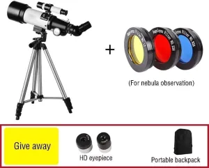 Ultra Hd, Telescope Telescopes for Astronomy Beginners,50-100mm Caliber Mount Astronomical Refracting Telescope for,Travel Telescope with Tripod,Carry Bag and HD Eyepiece Double The Comfort