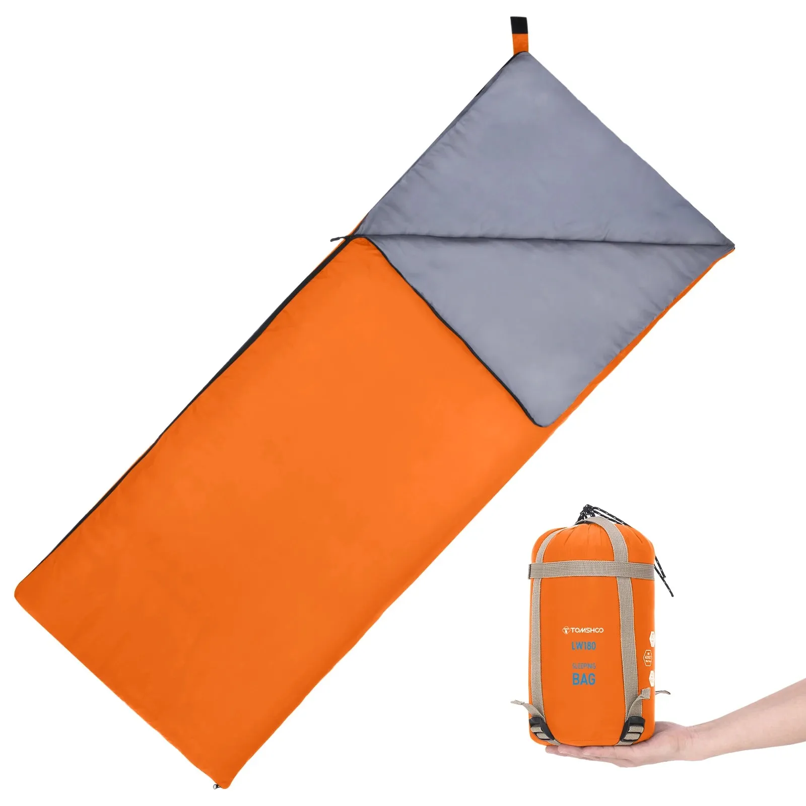 Ultralight Envelope Sleeping Bag for Adults - Ideal for Warm Weather Camping, Travel, Backpacking, and Hiking