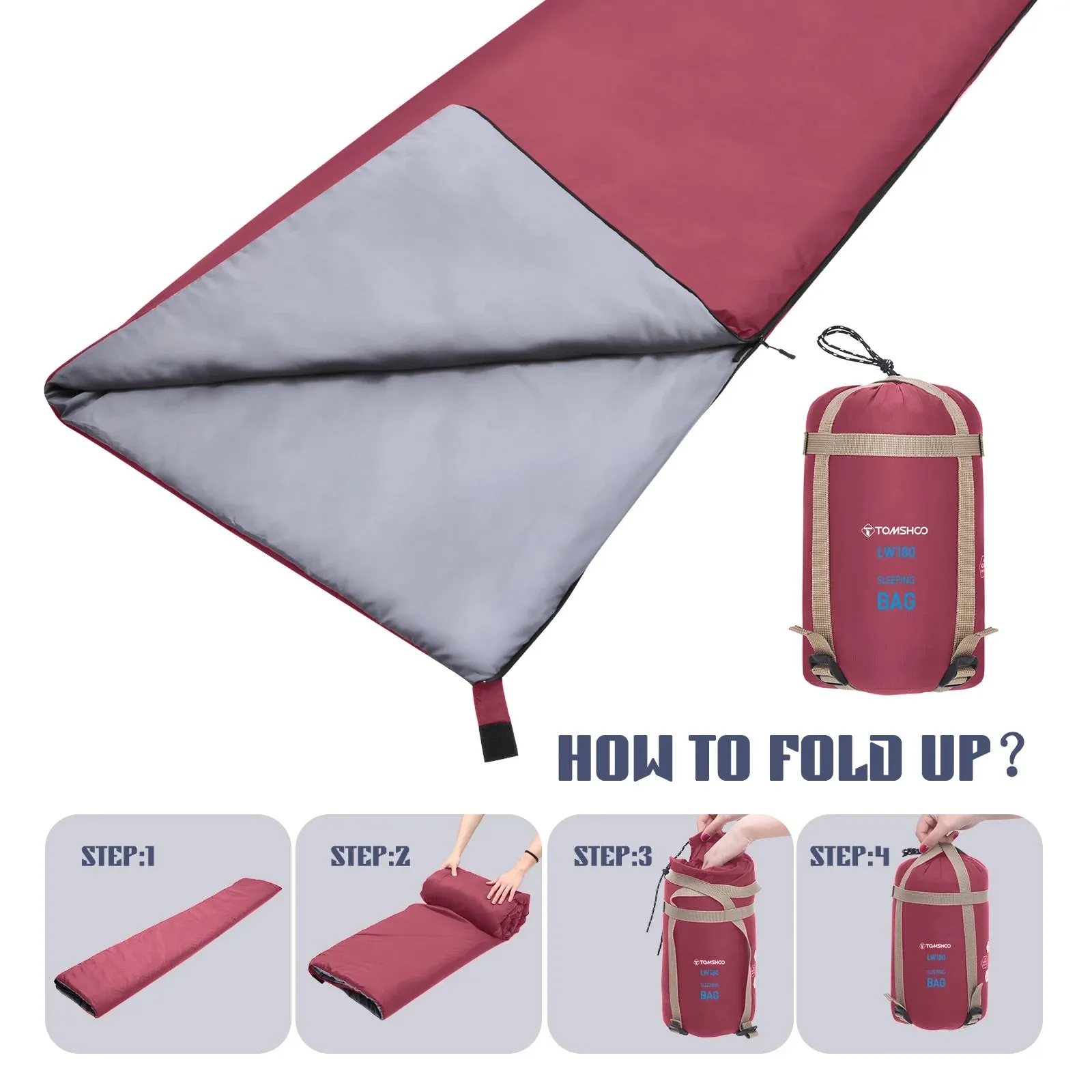 Ultralight Envelope Sleeping Bag for Adults - Ideal for Warm Weather Camping, Travel, Backpacking, and Hiking
