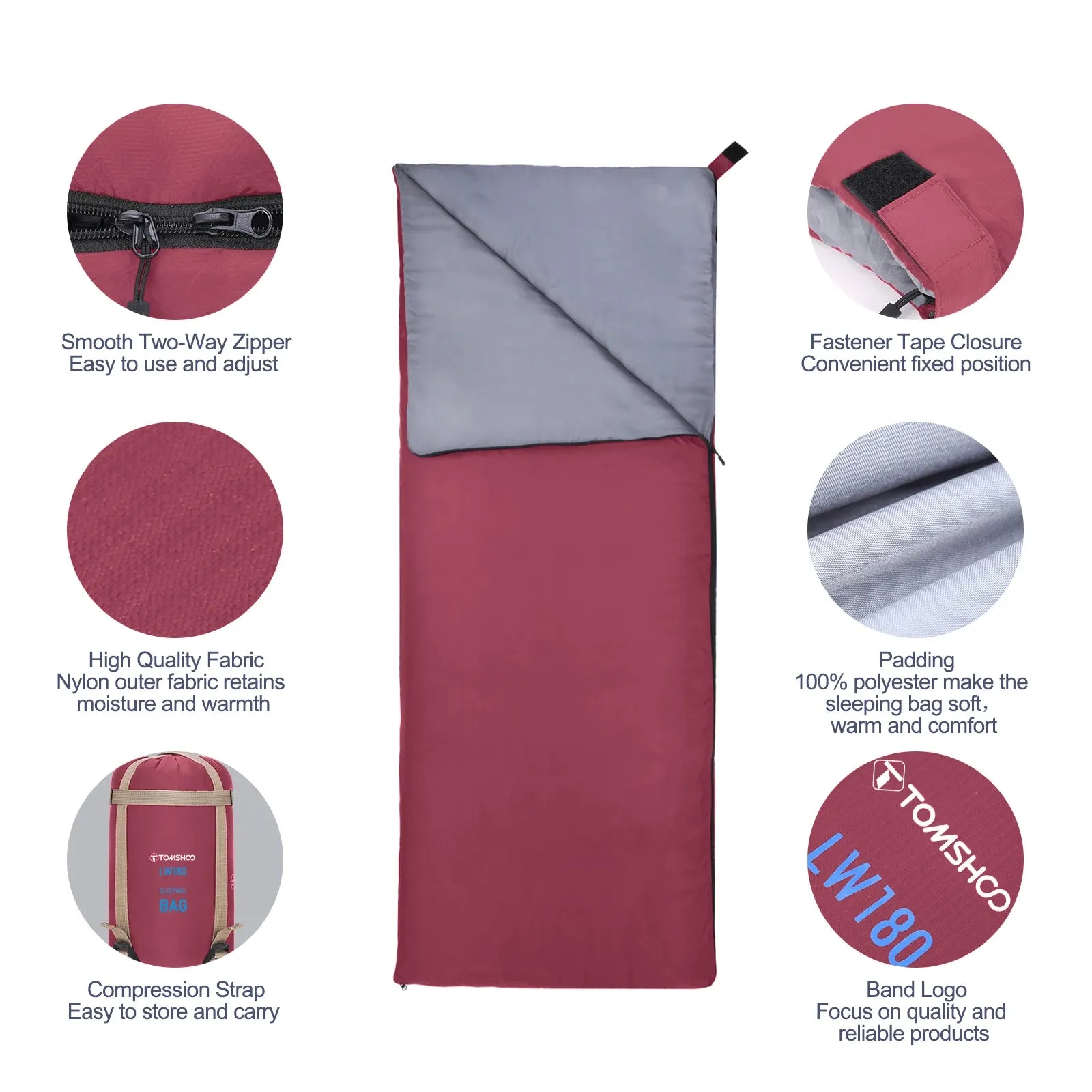 Ultralight Envelope Sleeping Bag for Adults - Ideal for Warm Weather Camping, Travel, Backpacking, and Hiking