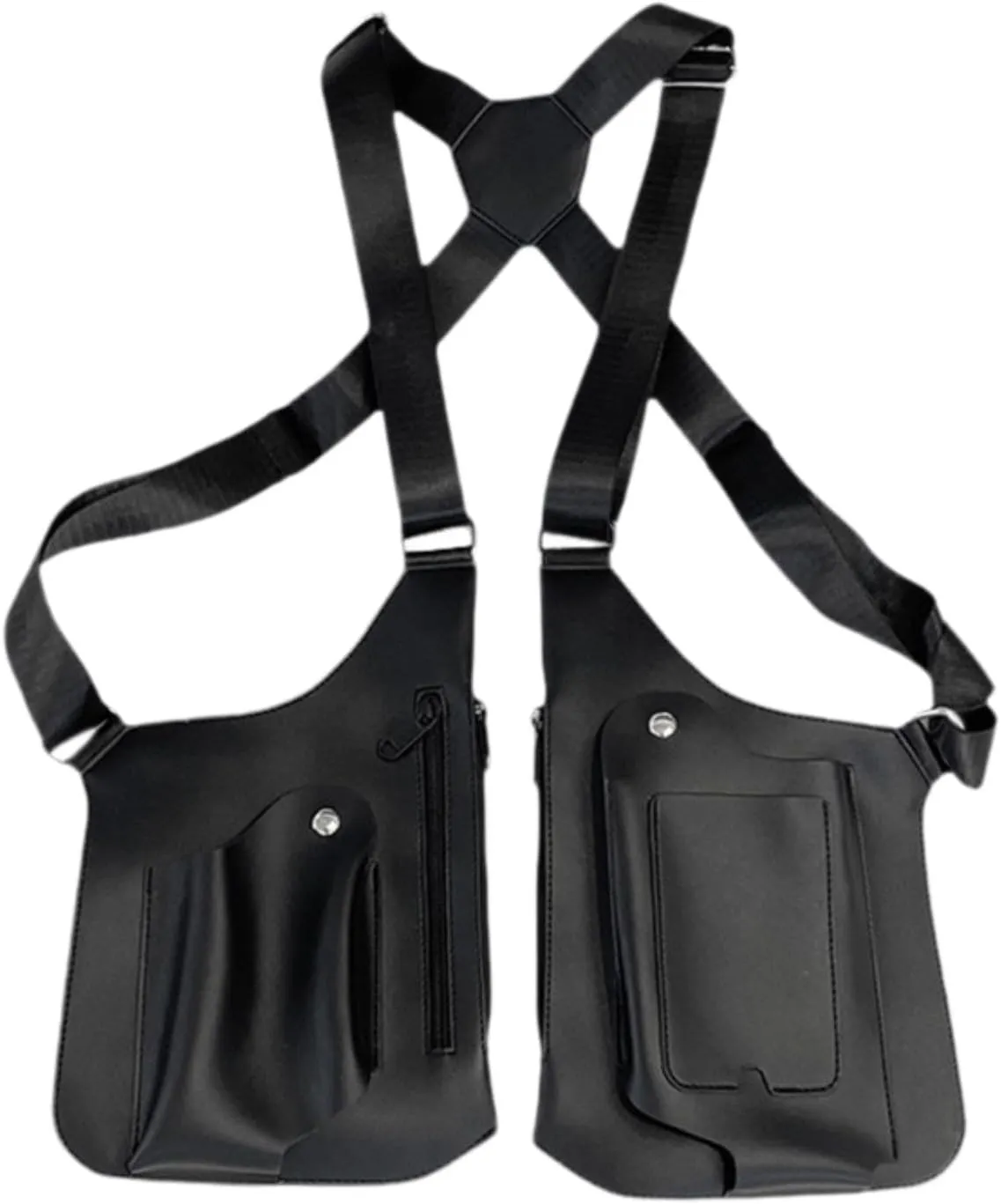 Underarm Shoulder Bag Double Shoulder Pouch for Outdoor Parties Women Men Black