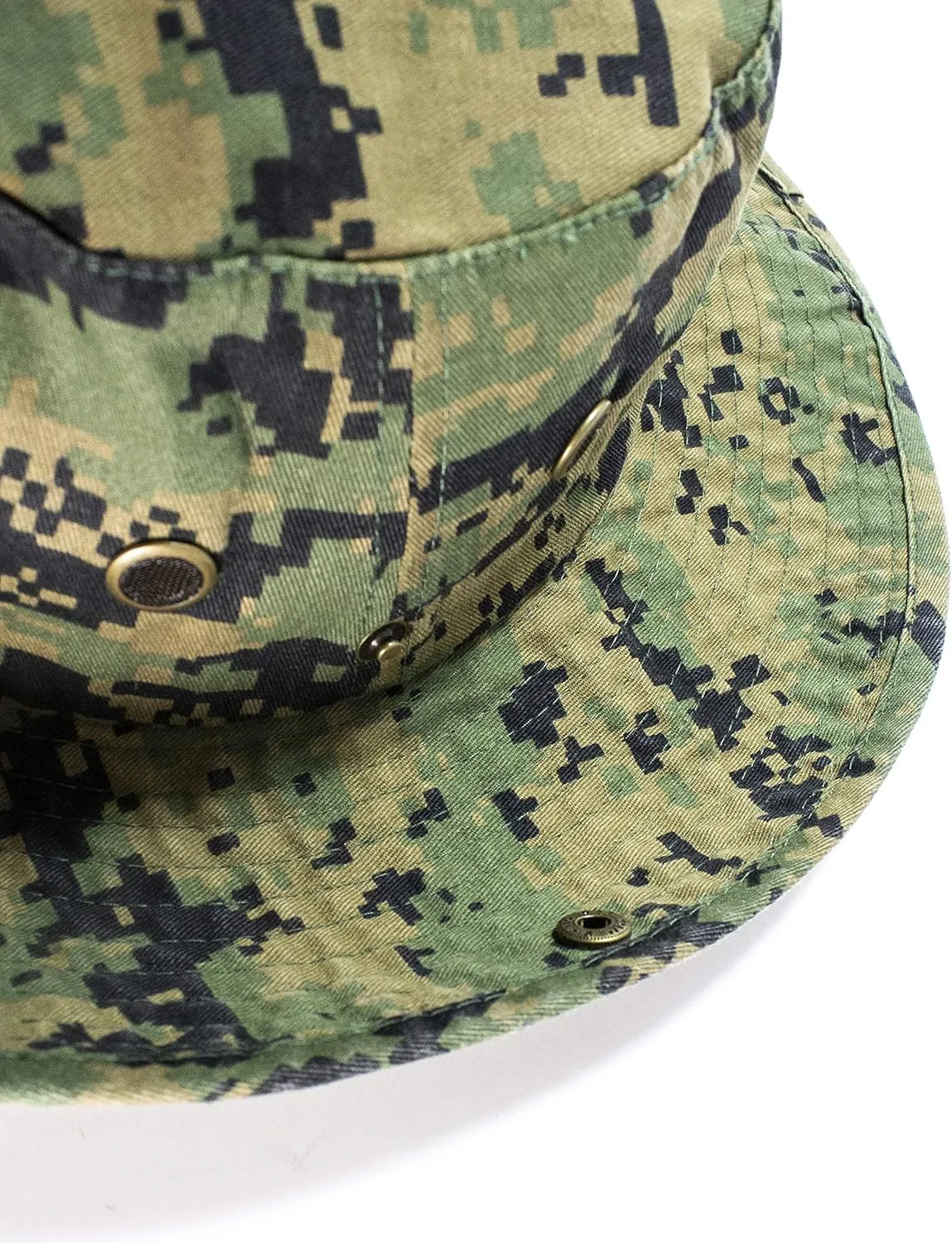 Unisex 100% Cotton Camo Bucket Hat Fishing Hunting Camping Safari Boonie Sun Summer